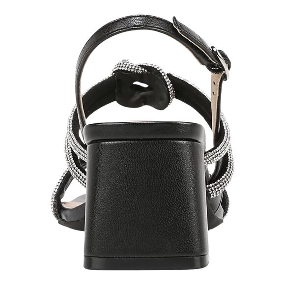 LifeStride Women's Celeste Block Heel Square Slingback Sandals Black Size 9 W - Picture 3 of 5